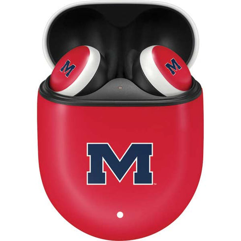 University of Mississippi Ole Miss Logo Red Google Pixel Buds Skin